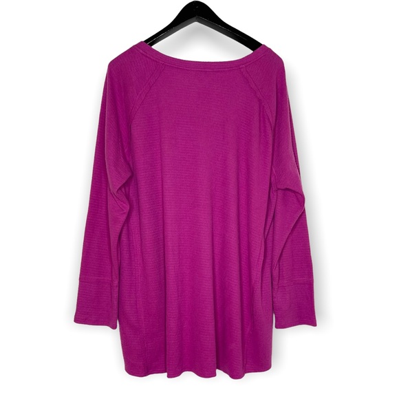 Wildfox Haley Elderberry Pink Brushed V-Neck Tunic Top Size XXL - Picture 4 of 10